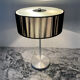 Brushed aluminium and glass design lamp