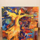 Oil Painting Canvas Deloison Caen Abstract Modern Dancer Woman