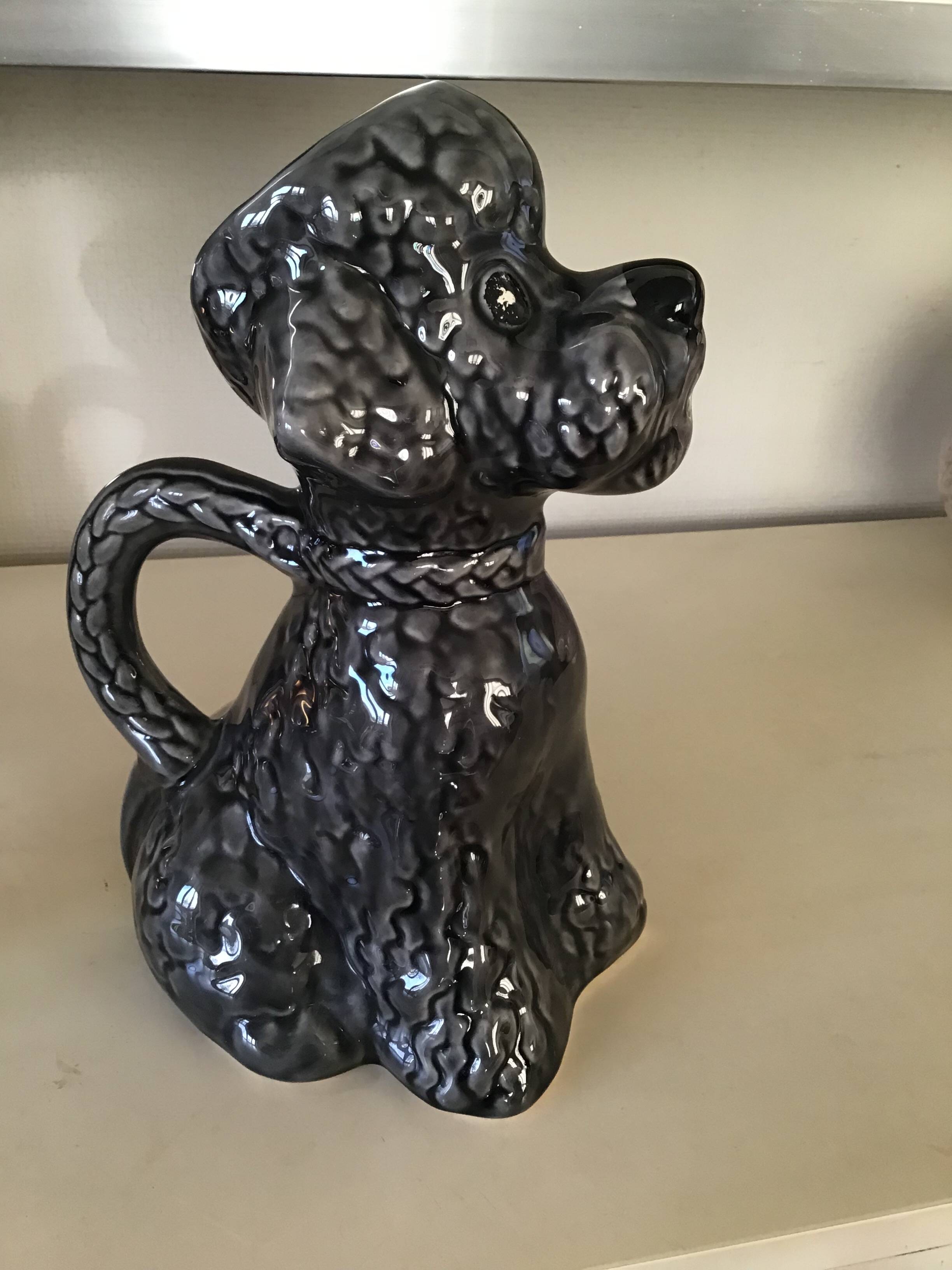 Zoomorphic ceramic water pot canishe dog