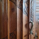 Old low art deco style sideboard, with marble and mirror