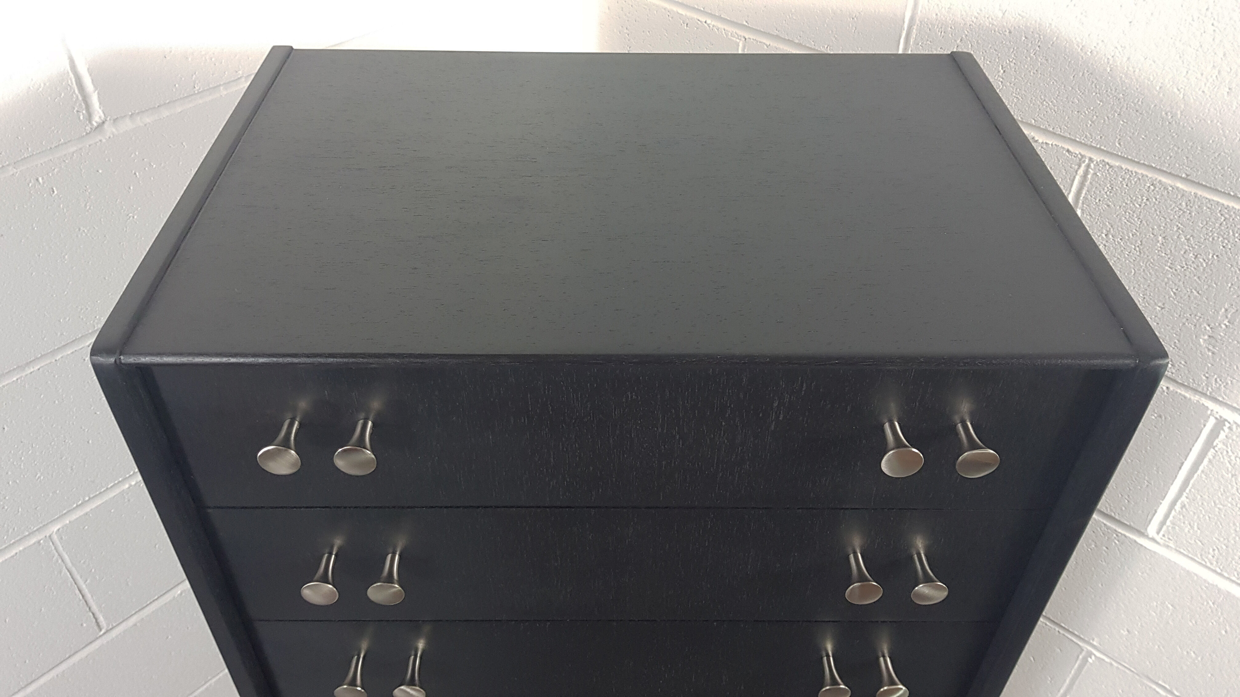 G-plan black tall chest of drawers, 1960s