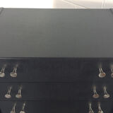 G-plan black tall chest of drawers, 1960s