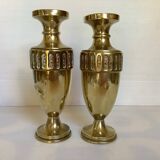 Paire de vases en laiton
