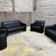 Canapés and Matteo Grassi vintage leather armchairs