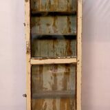 Burmese teak display case with original ecru patina
