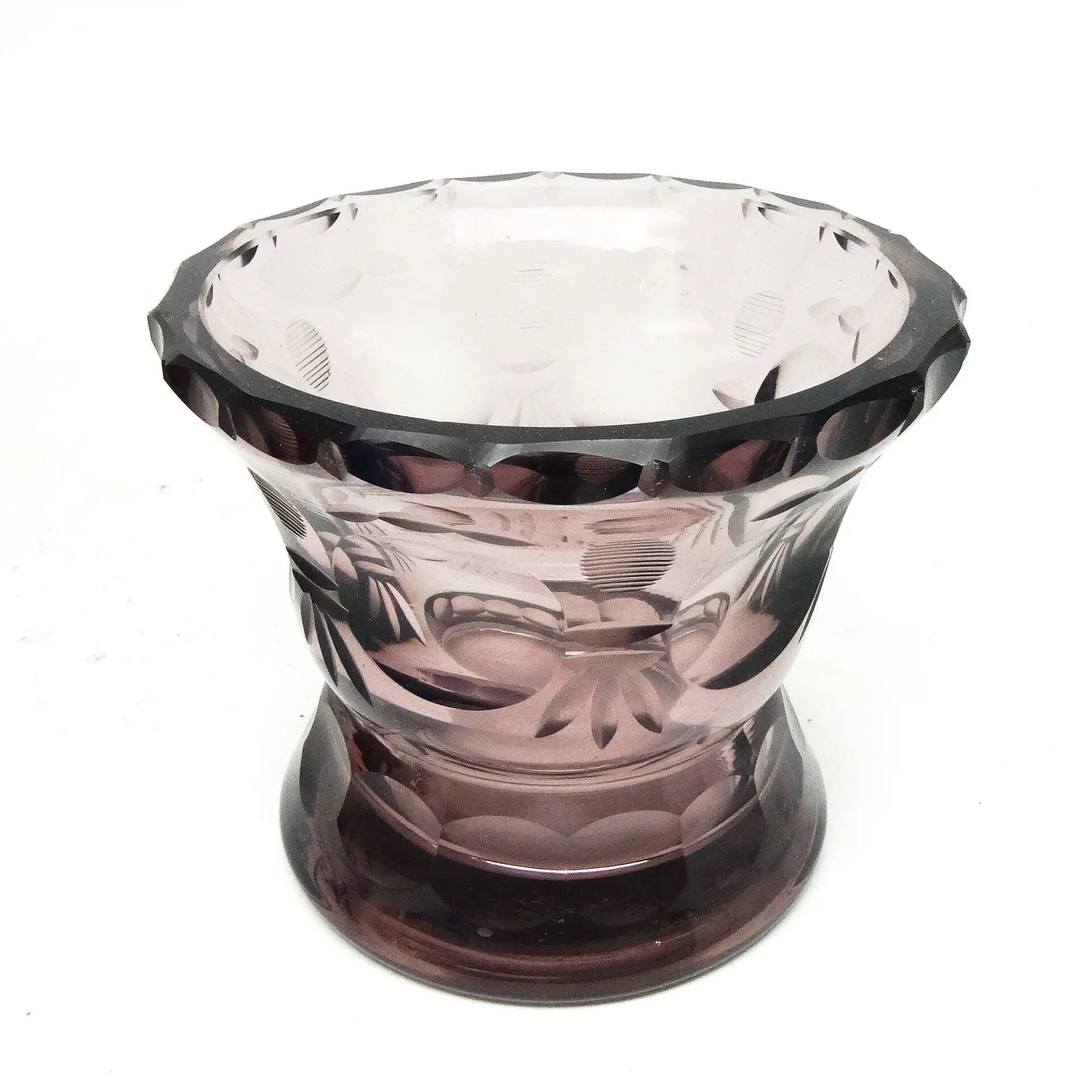Vase Art Déco, cristal, Moser, Tchécoslovaquie, années 1930