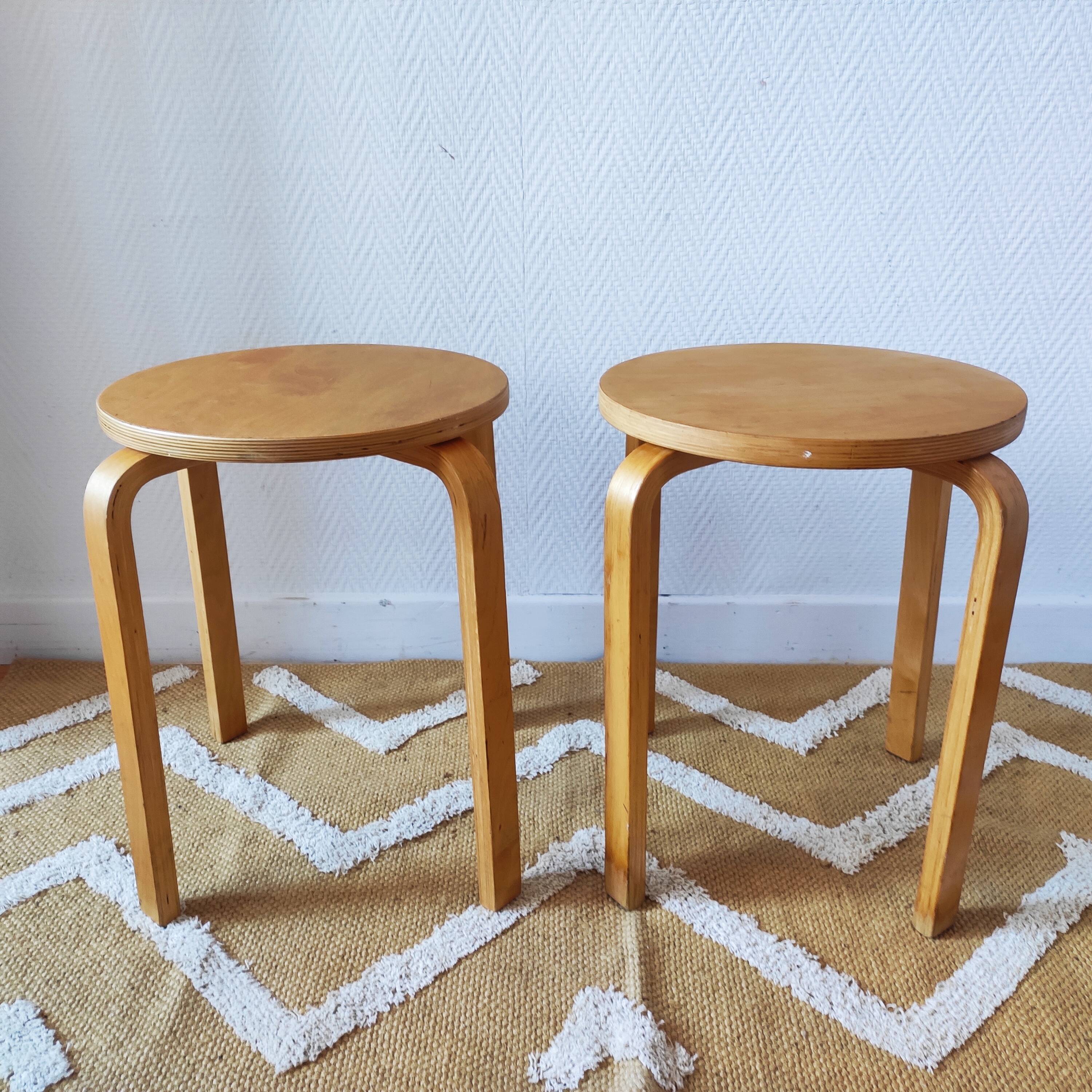 Paire de tabourets IKEA Frosta, 1990