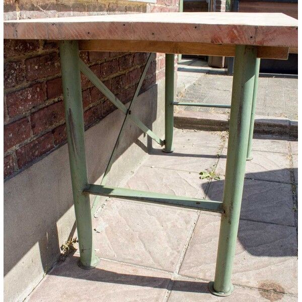 Industrial table foot in metal office