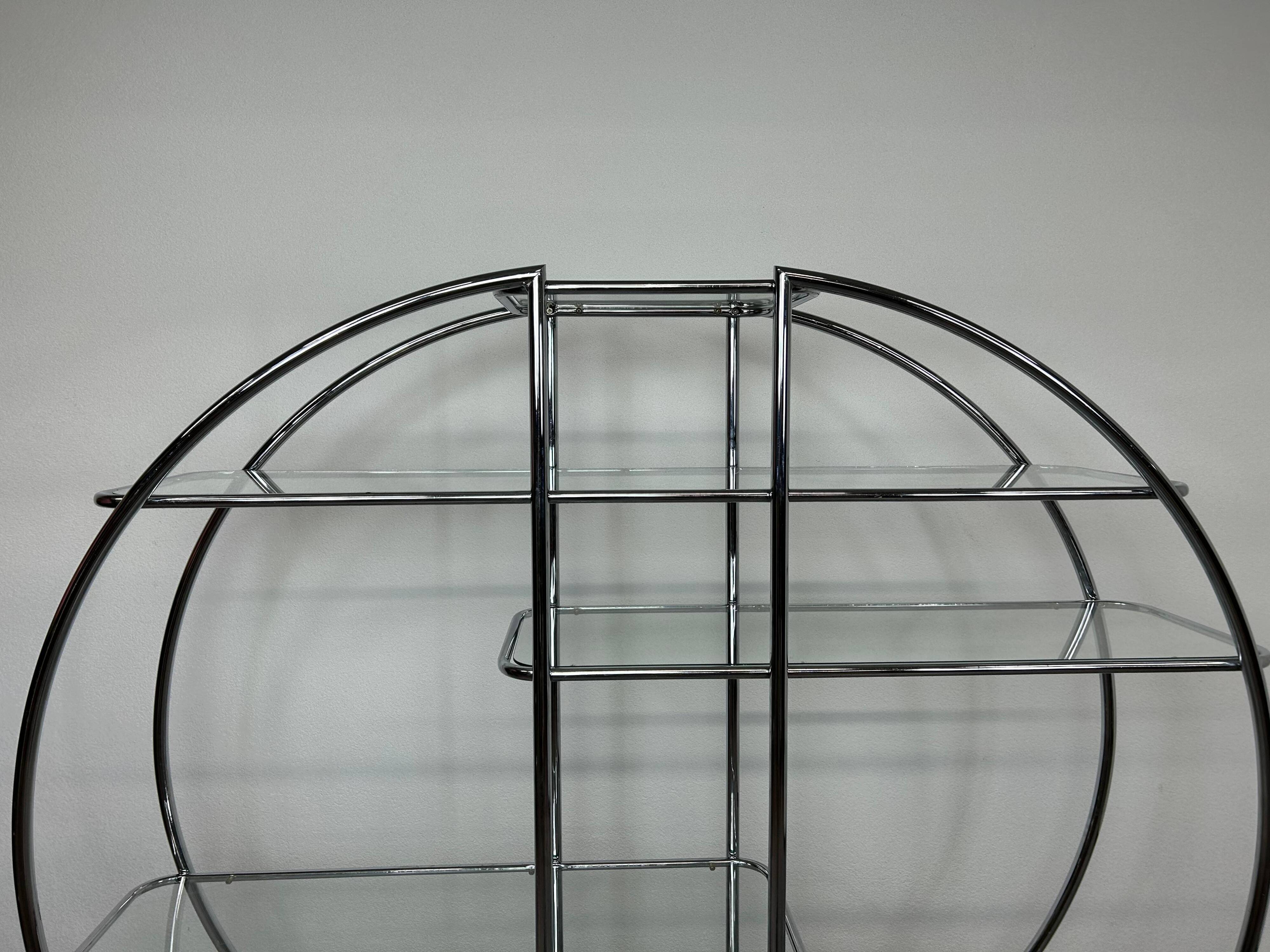 Mid-century design tubular steel shelf