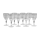 8 old water glasses engraved with a large frieze late XIX-XXth