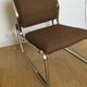 Vintage 60/70s chrome and fabric chair