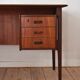 Mid-Century Danish Executive Teak Floating Desk, 1960s.