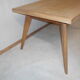 Table vintage 1960 pieds compas chéne clair