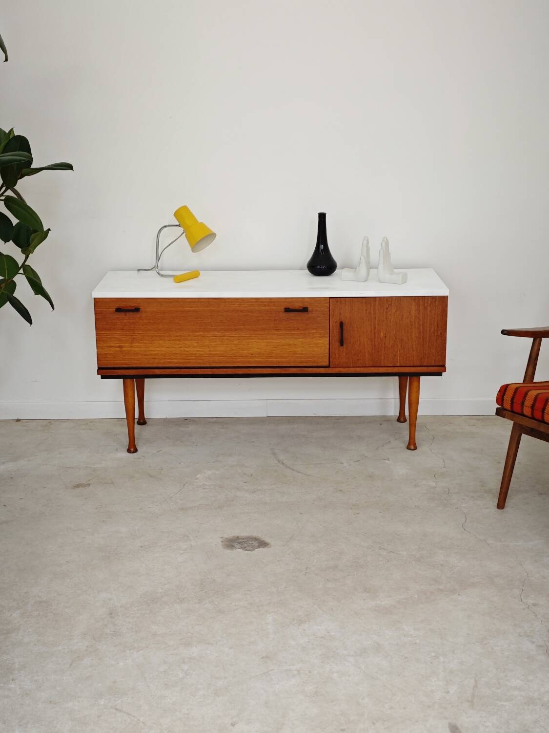 Ancienne meuble coiffeuse style scandinave 1960