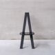 Set of six black dining chairs