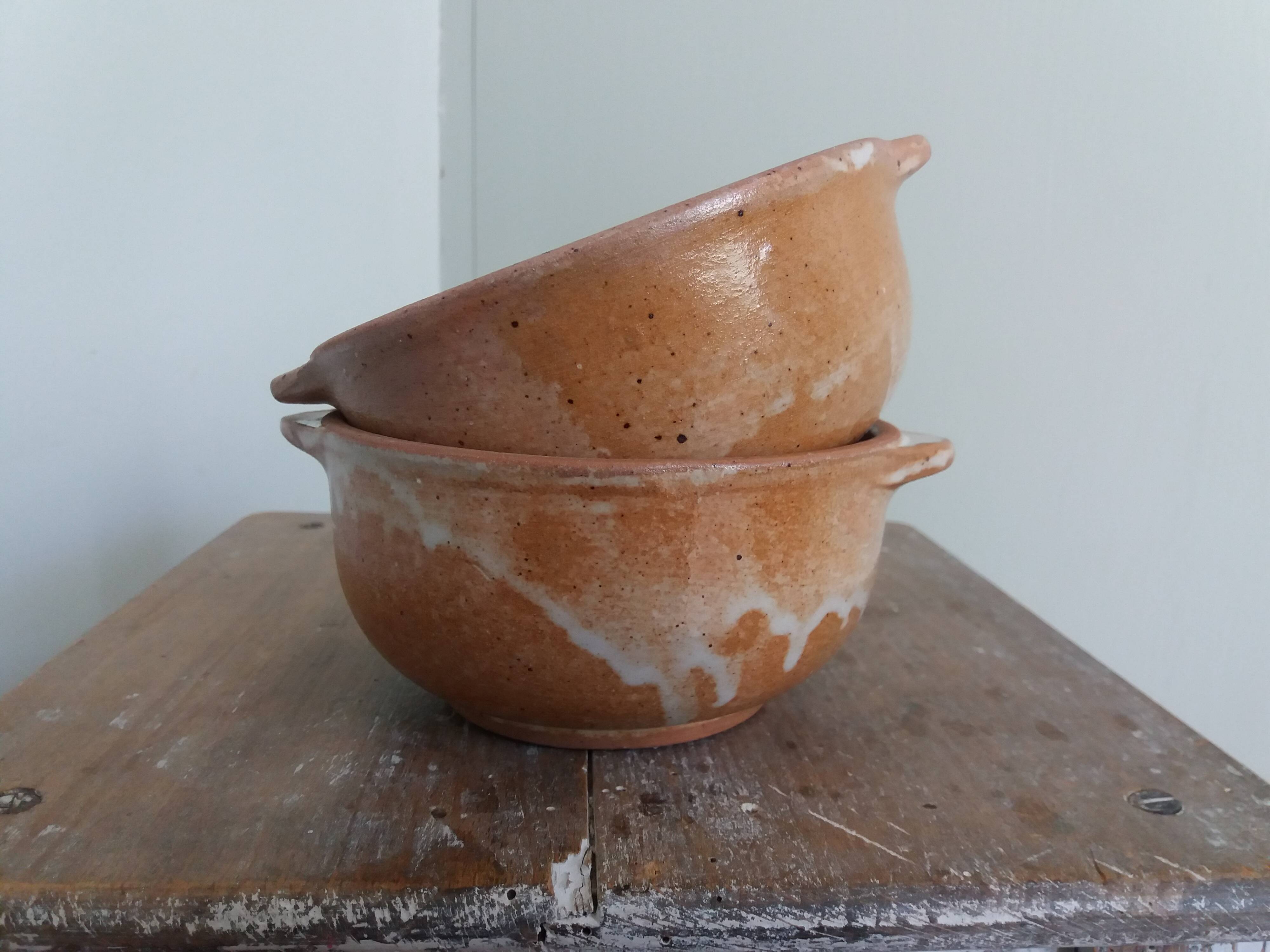 Stoneware ear bowls