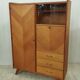 Secrétaire armoire vintage pieds compas