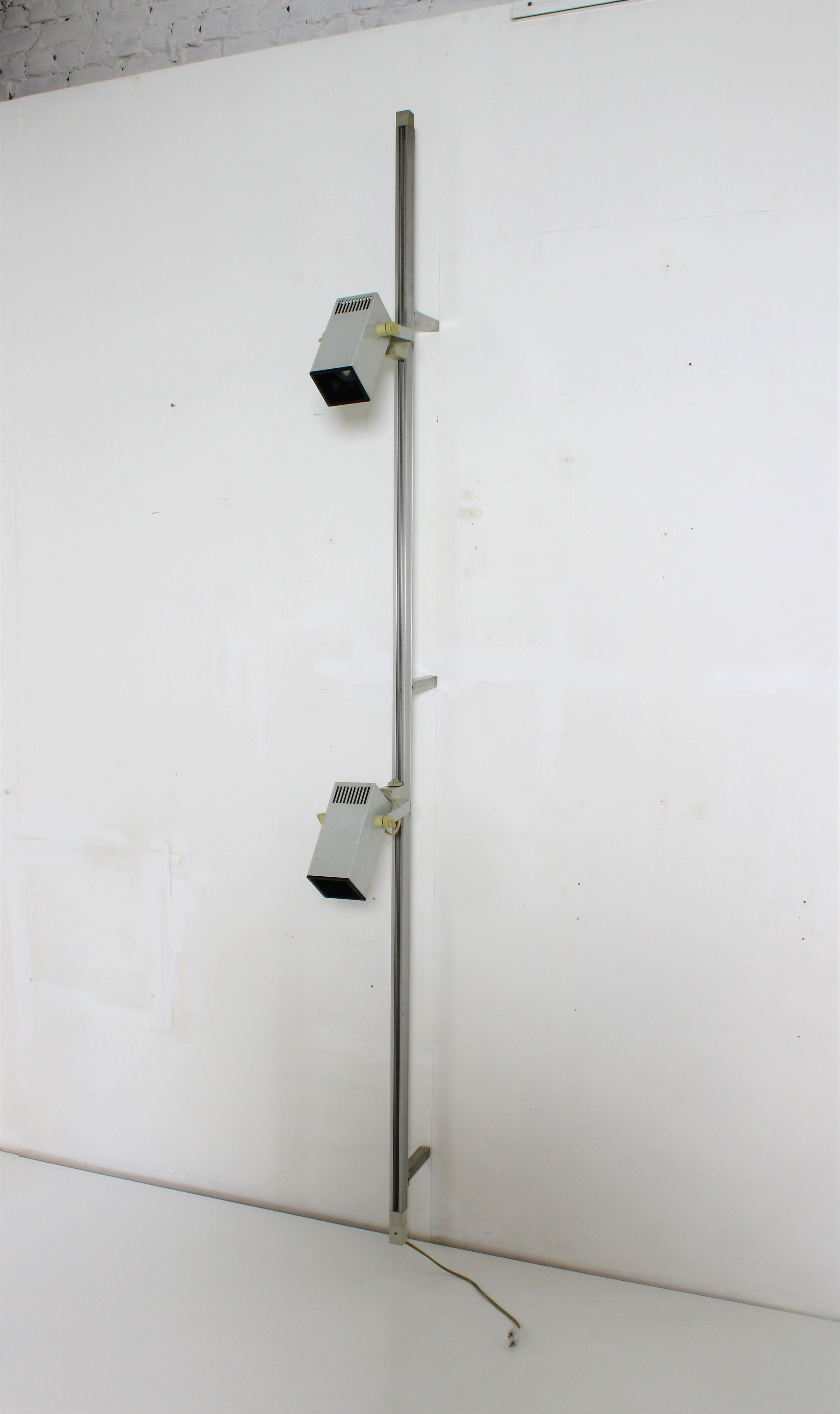 Pair of vintage wall lamps with 2 spotlights, 70s.