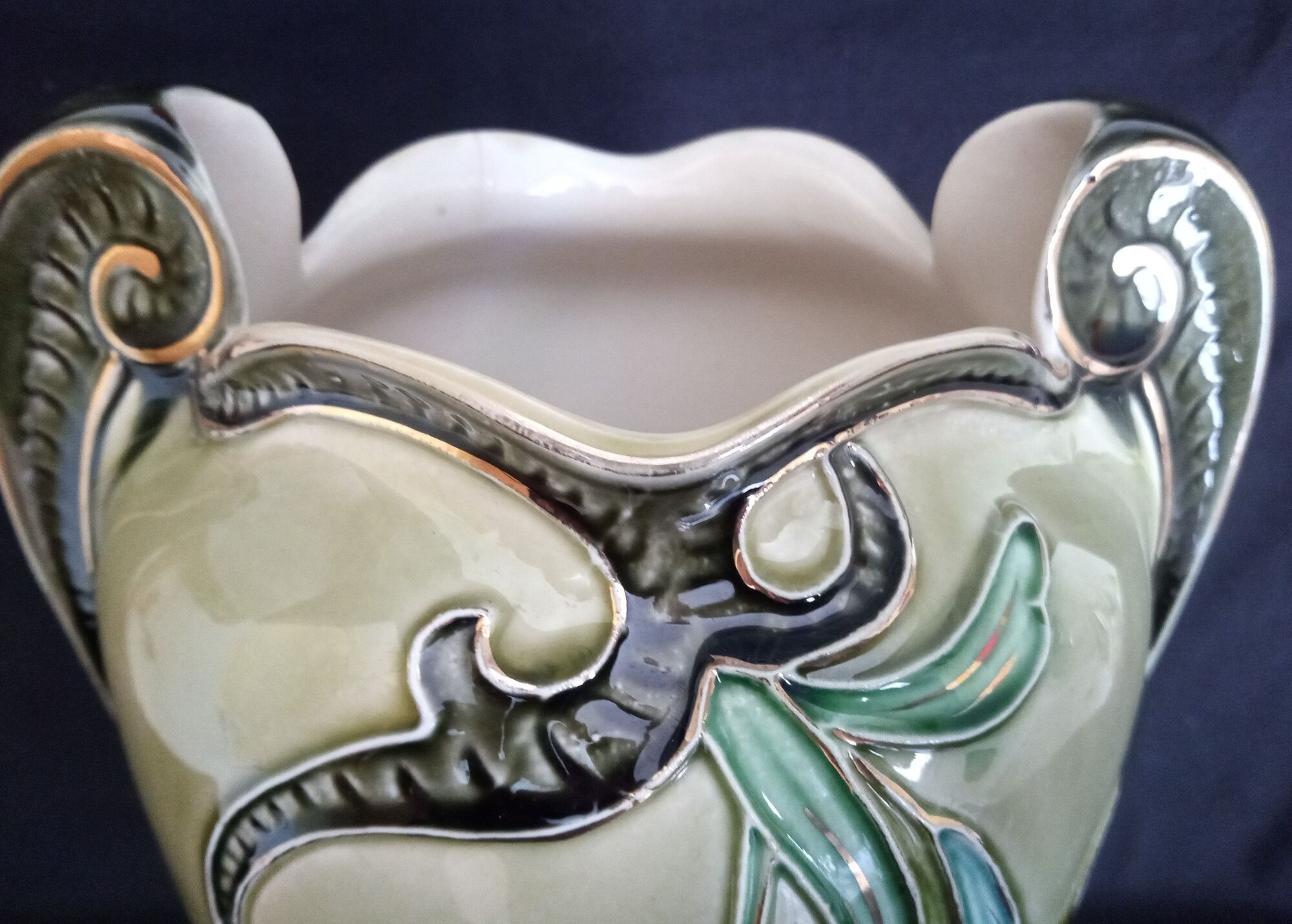 Gustave de Bruyn Art Nouveau earthenware vase by Fives Lille