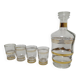 Liqueur carafe and its 4 small glasses