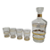 Liqueur carafe and its 4 small glasses
