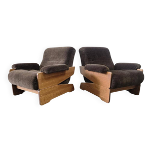 Set de 2 fauteuils brutalistes