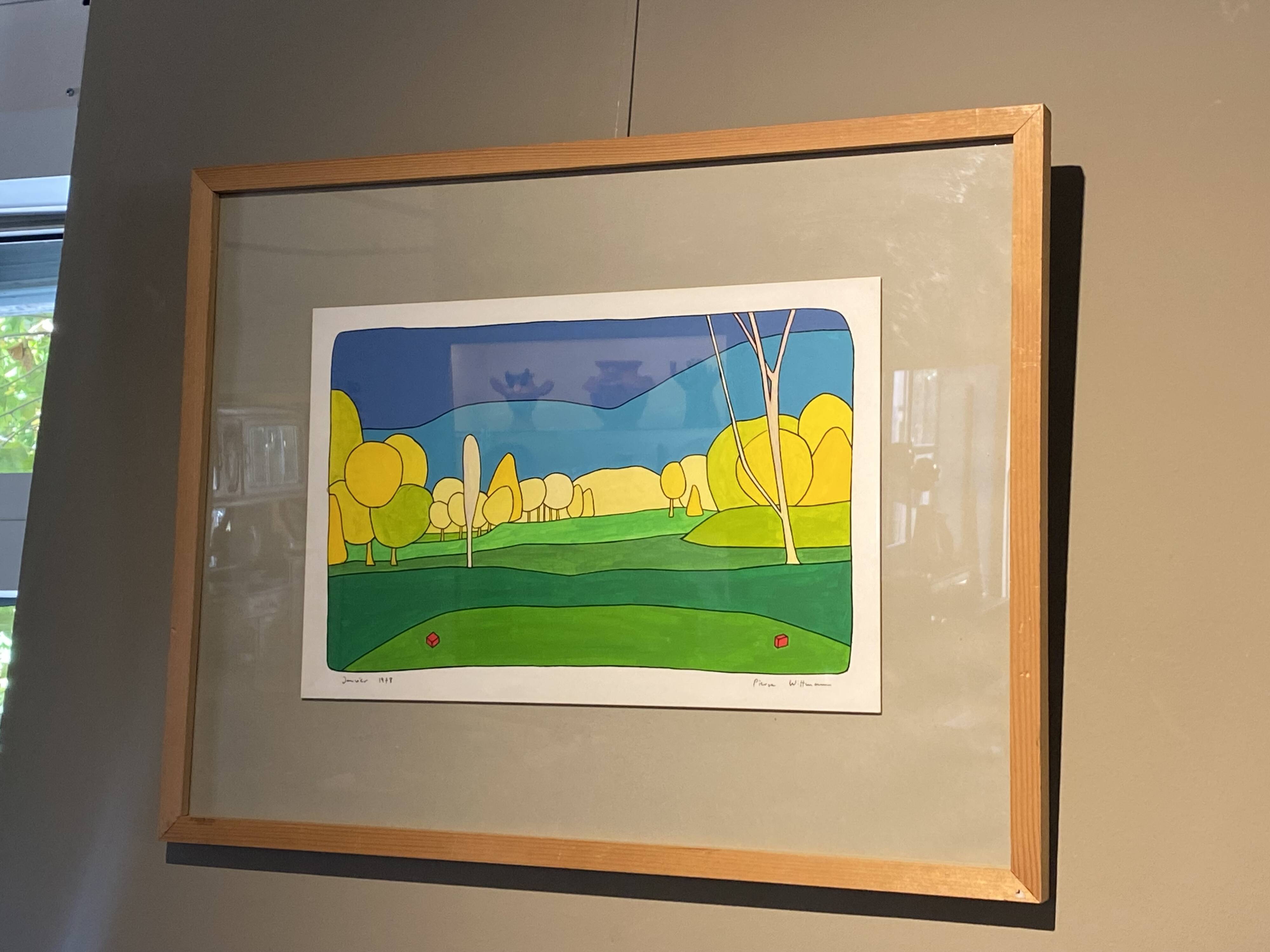 Yellow Tree Painting Pierre Wittmann