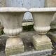 4 Médicis vases in concrete and 4 bases