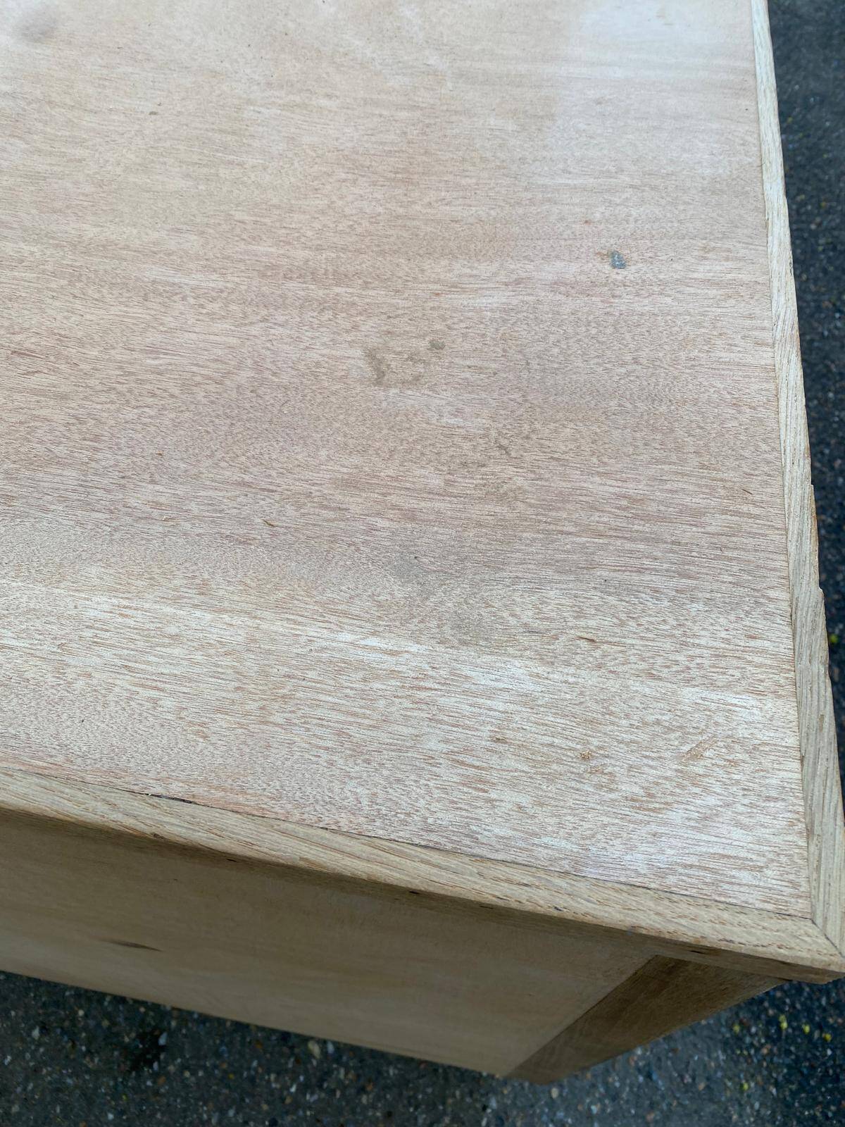 Bureau administratif extensible rénové en chêne du XIXème 130cm