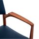 Fauteuil bleu, design danois, années 1960.