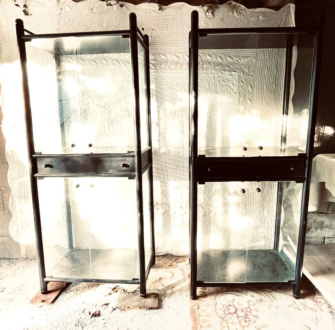 2 display cabinets signed by Baumann