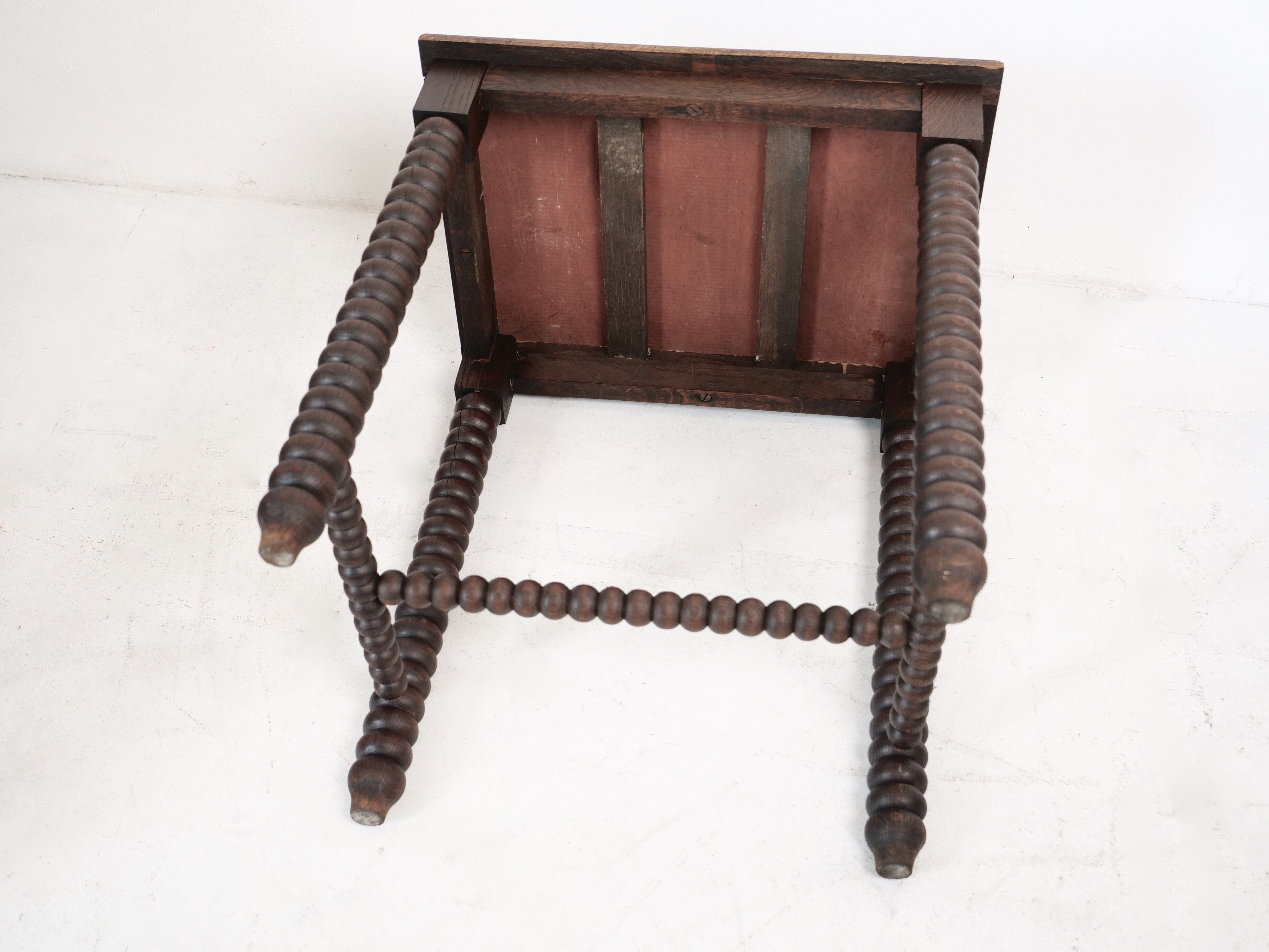 Wooden table legs in coils