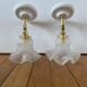 Paire d’appliques tulipes vintage