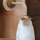 White and gold art deco wall lamp