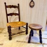 brutalist wooden chair dudouyt