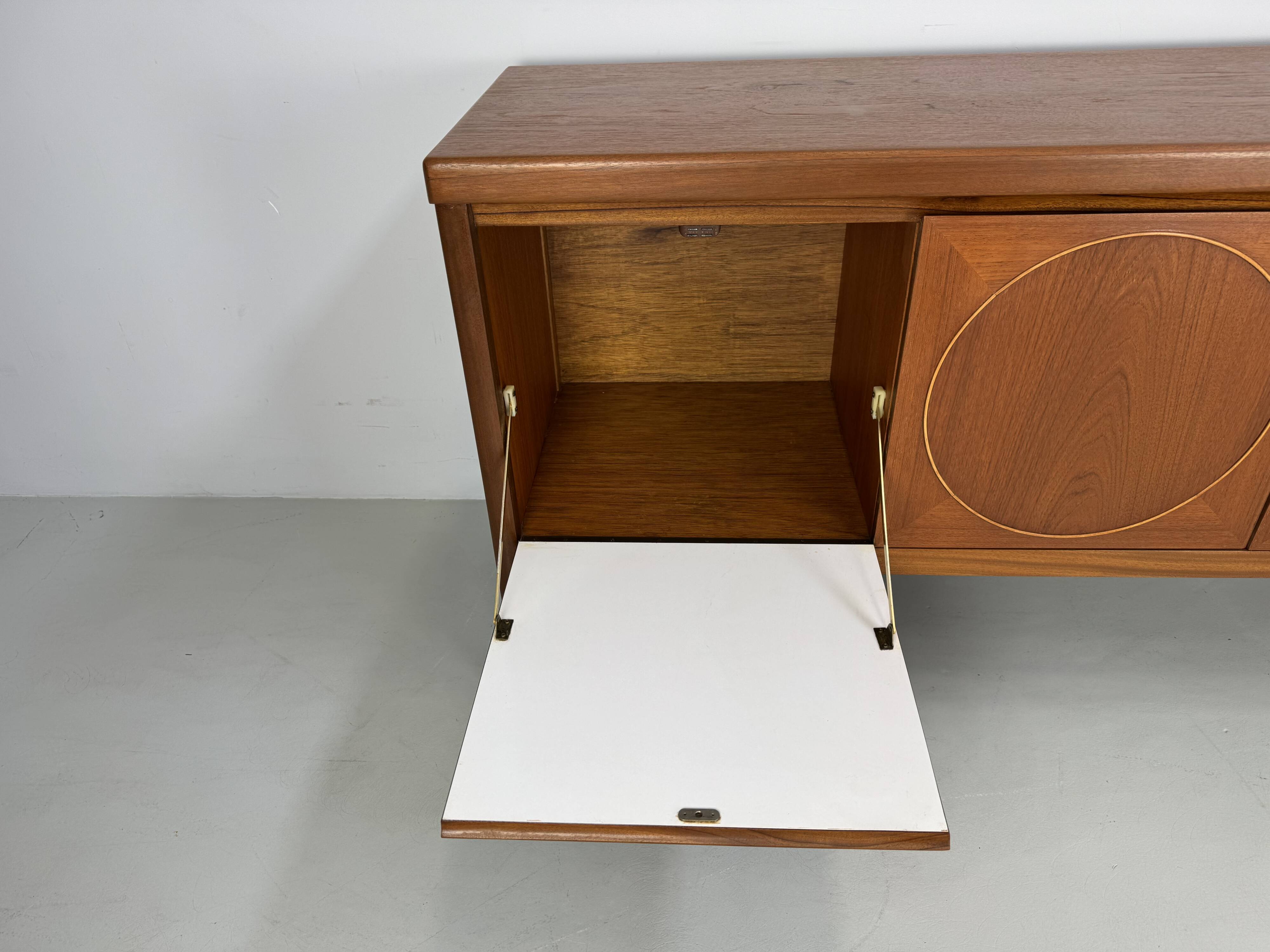 Unique vintage teak sideboard from the 1960s, produced by Nathan, model "Ci