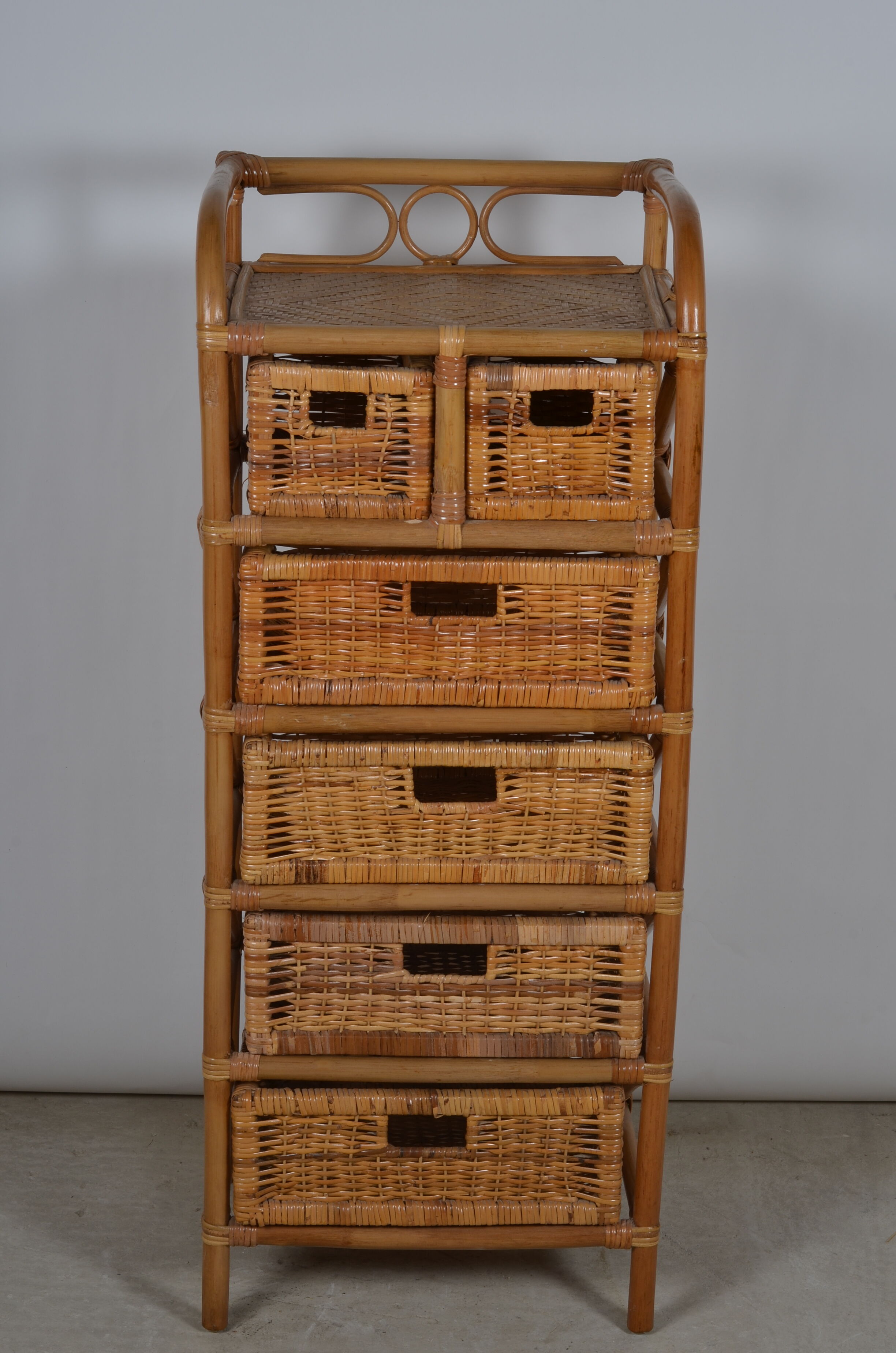 Rattan chest of drawers