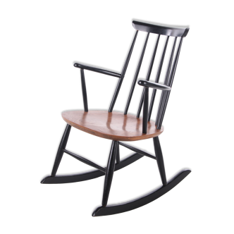 Scandinavian rocking chair design by Roland Rainer by Hagafors Stolfabrik