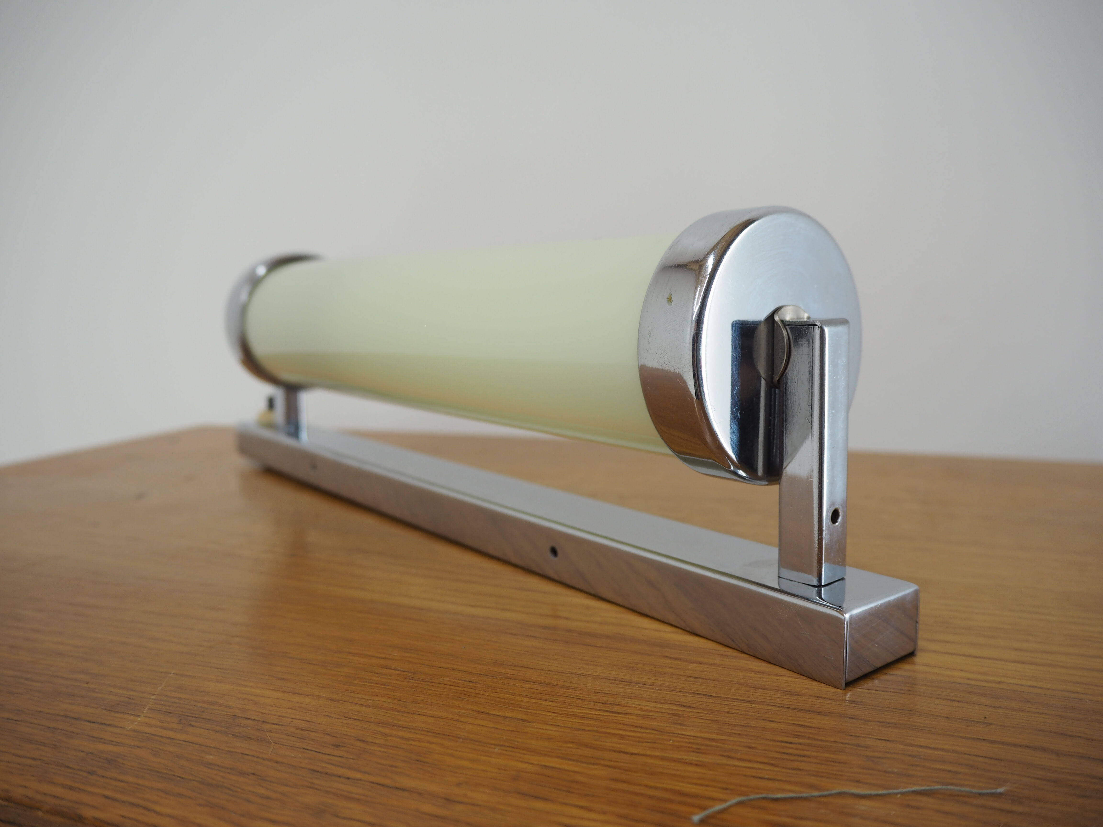 Bauhaus chrome tubular wall or table lamp, 1930s