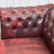 1980s Red 2-Seater Chesterfield Sofa