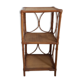 Shelves triple rattan and wicker-in the mind small library-vintage