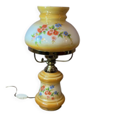 Large "hurricane" table lamp in opaline glass, brand new.