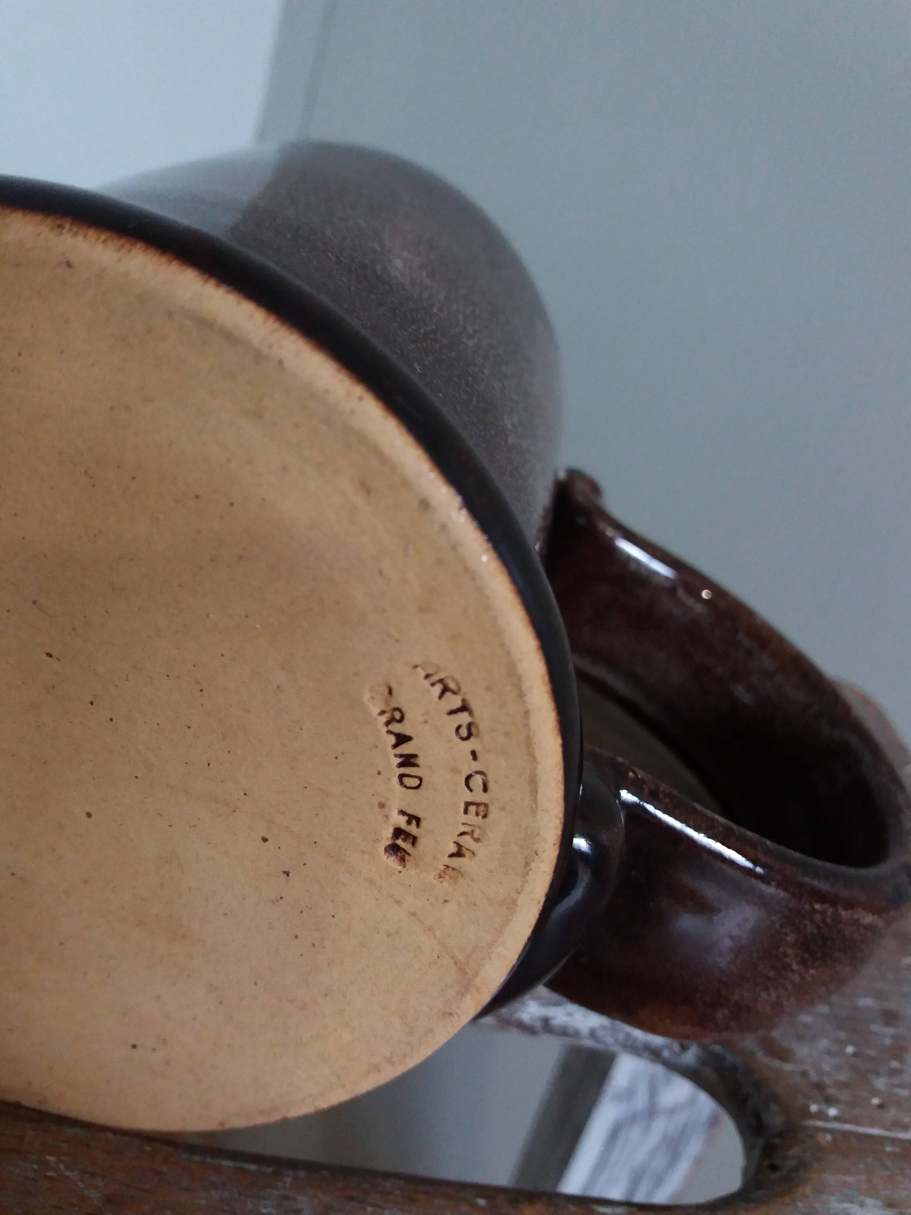 Mug cup Sandstone from Puisaye Arts-Céram 50s