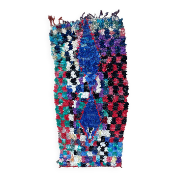 Colorful Boucherouite Moroccan rug - 92 x 183 cm