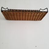 Rattan wall shelf