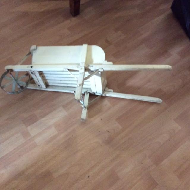 Old wooden wheelbarrow