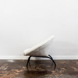 Mid century white boucle armchair 1950's