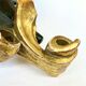 Wall-mounted console in painted gold wood