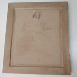 Mirror framing silver carved wood