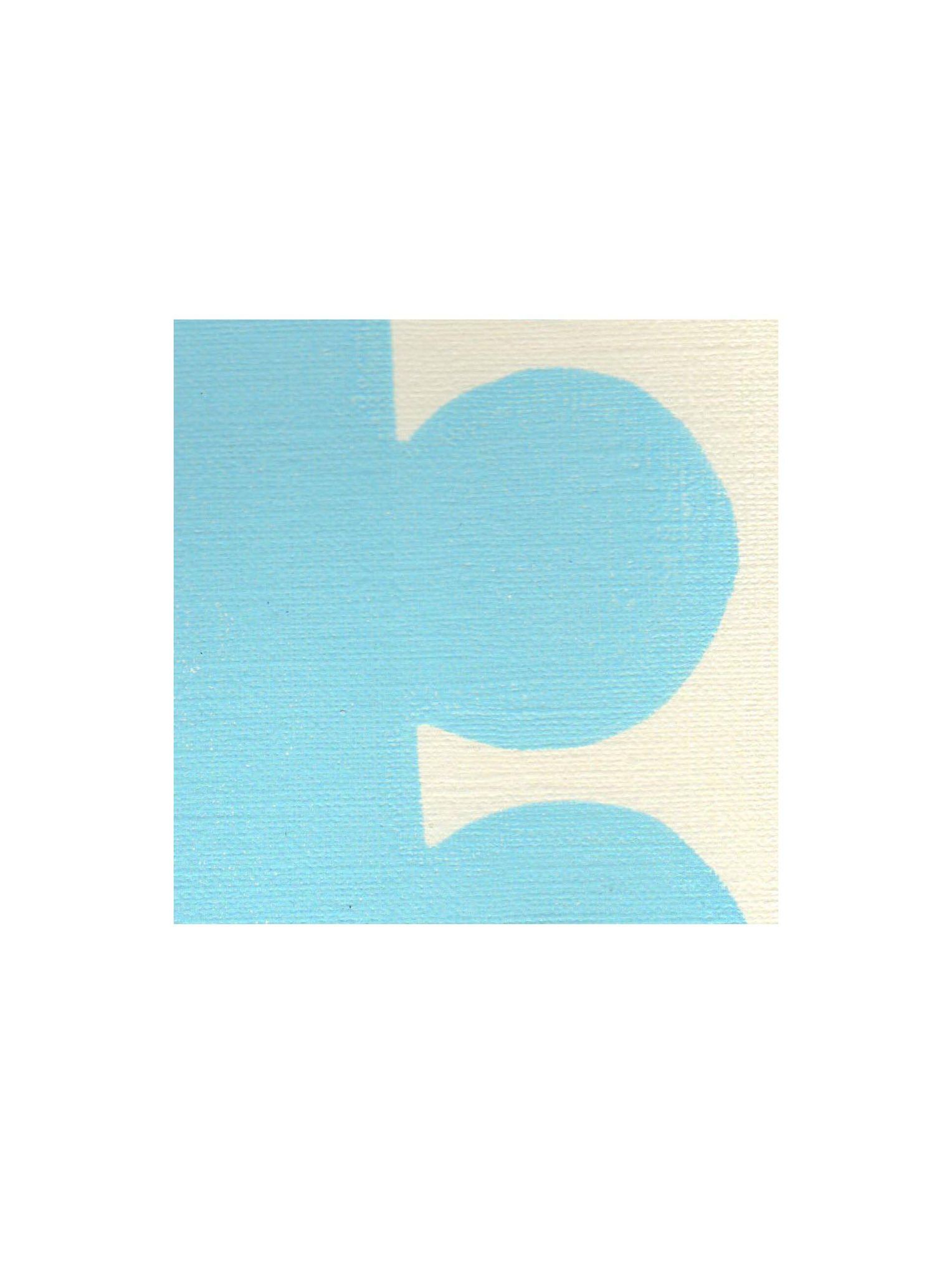 Collection of 4 sky blue abstract paintings signed Eawy.